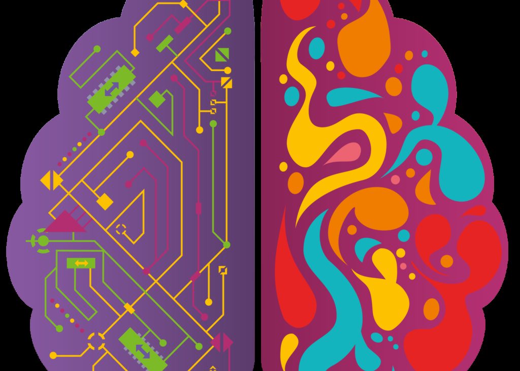illustratie van twee hersenhelften